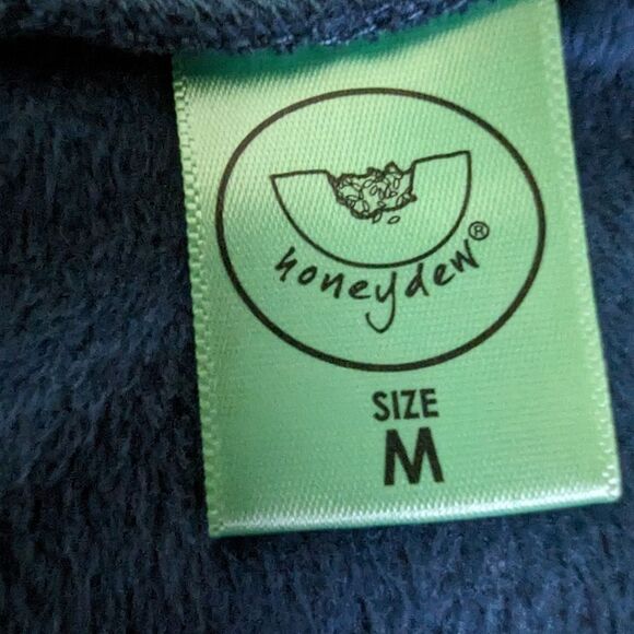 Honeydew Velour Sweatshirt M Deep Greenish Blue Pullover Crewneck Soft Girl - Picture 3 of 5